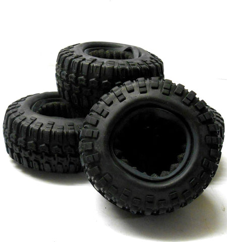 HS212007 1/10 RC Off Road Rock Crawler Tread Tyre Black 96mm Foam Insert V2