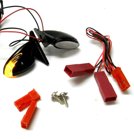 HY00188O 1/10 RC Toy Body Shell Side Wing Mirror Indicator Orange LED for JST