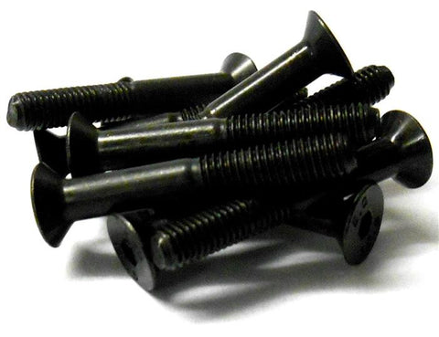 L1037 M4 x 25mm 4 x 25 Metric Black Socket Hex Head Countersunk Screw x 10