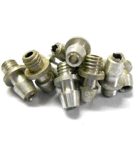 L11134 1/10 Scale Plastic Silver Fuel Tank Nipple Inlet Outlet 4mm Threaded x 10
