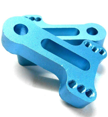 L11192 1/5 Scale RC Steering Servo Saver C Bracket Light Blue 53 53mm Metal x 2