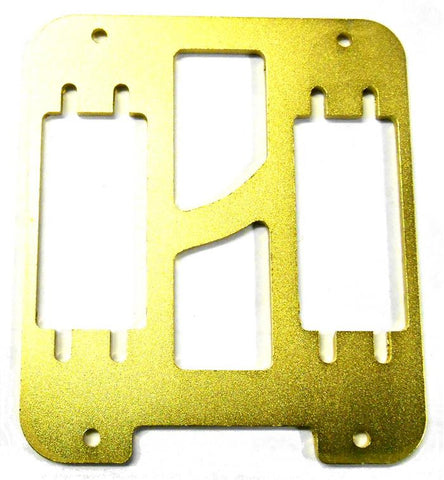 L11232 1/10 1/8 Scale Upper Plate Chassis Servo Holder Gold 85mm Long 73mm Wide
