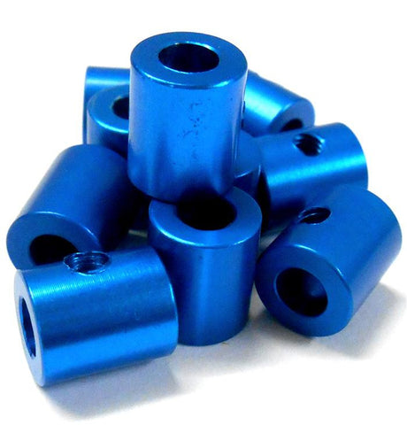 L11256 1/10 Scale Blue RC Throttle Collars Locators Stoppers x 10
