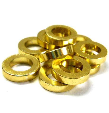 L11295 RC Metal Steel Washer Gold x 10 10mm x 6mm x 2mm 10x6x2 10pcs