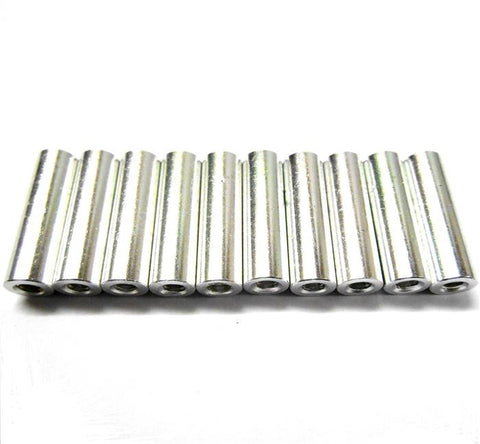 L11302 1/10 Gearbox Connector Support Pole Column x10 Silver Alloy M6 20mm