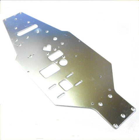 L11307B 1/10 Scale Upper Plate Chassis Silver 322mm Long 130mm Wide