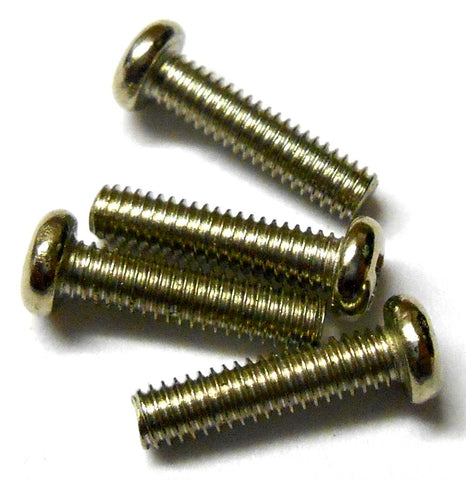 L11351 M2.5 2.5mm x 10mm Long Button Screw Metric Cross Head Silver x 4