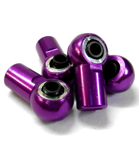 L11477 M6 6mm Connector RC Alloy Track Rod End Right Thread Purple Metric x4