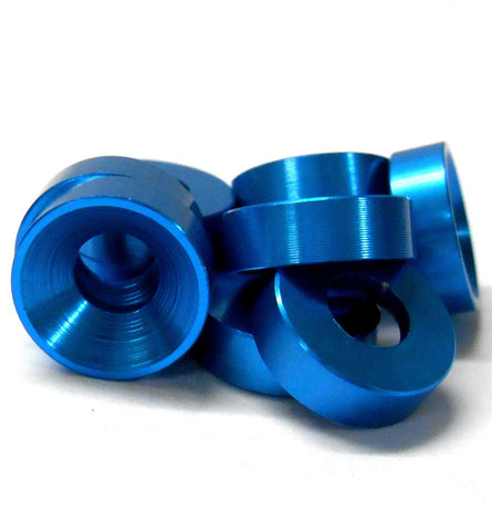L1450 M5 5mm Countersunk Washer Alloy Aluminium Light Blue x 10