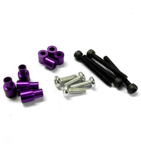 L301P 1/10 Scale Alloy Shock Damper Parts Screws Reducer Liner x 4 Purple