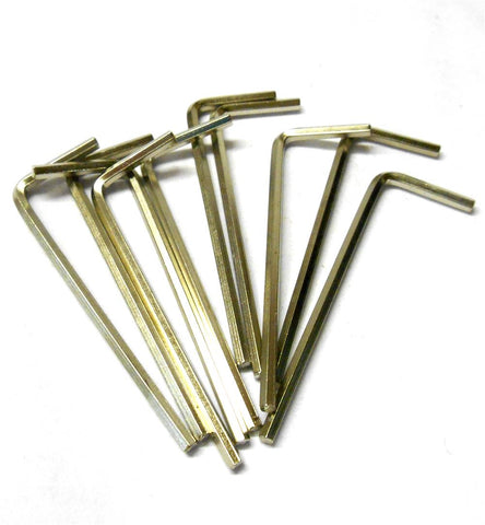 L9821 2mm 2.0mm Metric Wrench Tool Hexagon Socket Key Silver Short Reach x 10