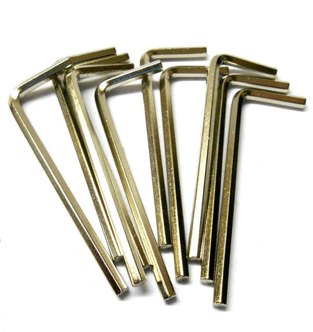 L9823 3mm 3.0mm Metric Wrench Tool Hexagon Socket Key Silver Short Reach x 10