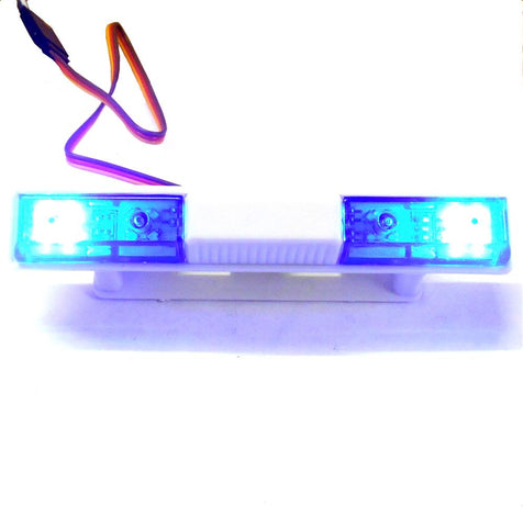 LY501 1/10 Body Shell Direct Roof Mount RC Police Light Bar LED Rotational Blue