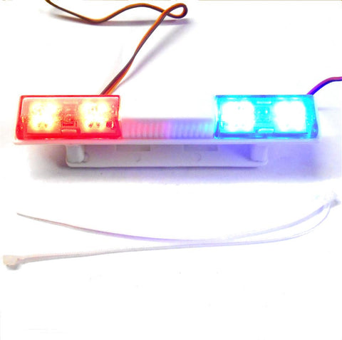LY502 1/10 Body Shell Direct Roof Mount RC Police Light Bar LED Rotational B/R