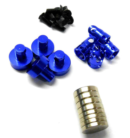 N10080BL 1/10 Scale RC 21mm Long Magnetic Body Shell Mount Posts Alloy Navy Blue