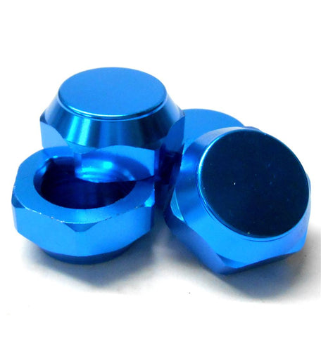 N10200B 1/8 Scale RC M12 17mm Alloy Wheel Cap Nuts Only Light Blue x 4