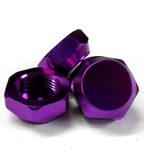 N10200P 1/8 Scale RC M12 17mm Alloy Wheel Cap Nuts Only Purple x 4