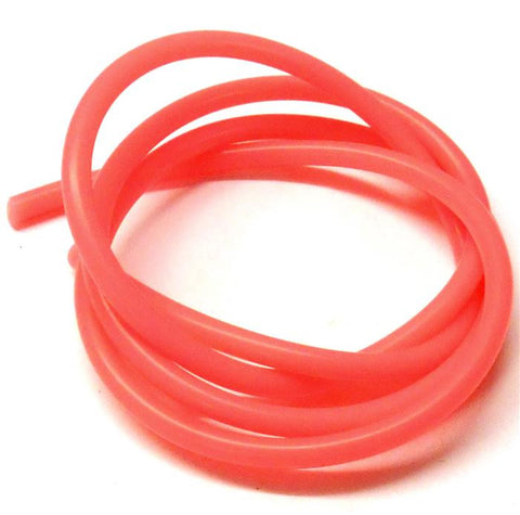 S10010R Light Red Silicone RC Nitro Glow Fuel Line Tube Pipe 1 Meter 5mm x 2mm