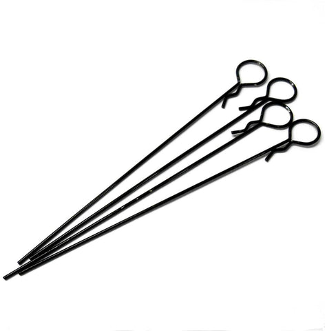 SGF-5BK 1/8 1/10 Scale Medium Black Body Clips x 4 127mm