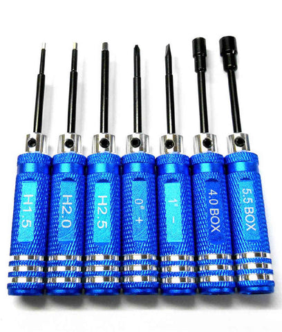 LT-008 Hexagon Socket Key 1.5mm 2mm 2.5mm Log Reach Tool Kit 4mm 5.5mm Sockets Blue