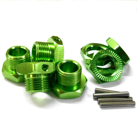 T10122 1/8 Scale RC Buggy M17 17mm Alloy Wheel Hubs Adapter Stopper Nut Green 4