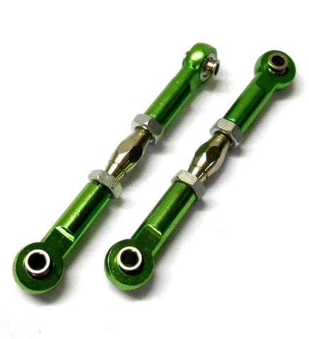 TD10092 06048 1/10 Alloy Adjustable Pulling Rods Pull Arms Servo Link RC Green 2