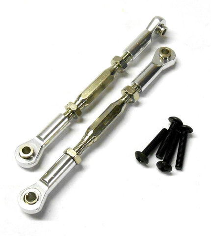 TD10203S 1/10 Pulling Pull Steering Rods Upper Arms Linkage 2 Silver 82-95mm