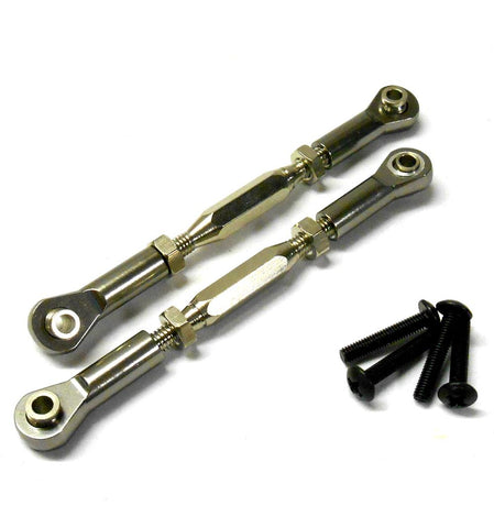 TD10203T 1/10 Pulling Pull Steering Rods Upper Arms Linkage 2 Titanium 82-95mm