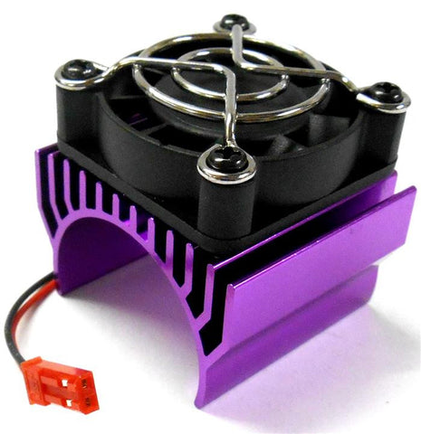 AH001 550 540 Motor Cooling Heatsink Heat Sink Vented Purple Single Fan JST