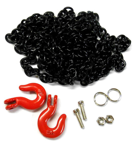 YA-0357BK 1/10 RC Rock Crawler Monster Truck Body Shell 96cm Long Chain Black