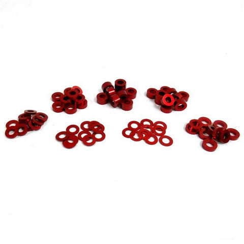 YA-0390RD 1.10 Red Alloy Flat M3 Washer 0.25mm 0.5mm 1mm 1.5mm 2mm 2.5mm 3mm