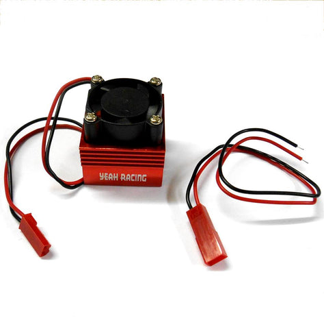 YA-0461RD 380 Motor Super Light Heat Sink Heatsink with Cooling Fan Red JST