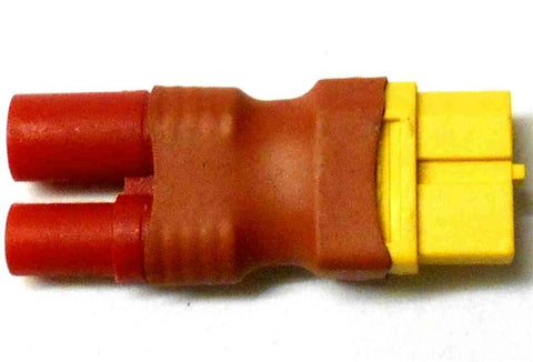 C0029A RC Connector Female XT60 XT-60 to 2 Male Red Housing 3.5mm