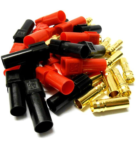 C0124B RC Battery XT-150 XT150 Plug Connector Black Red Male Female x 5 Set