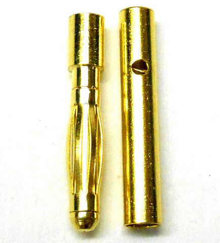 C0201 RC Connector 2mm 2.0mm Gold Plated Male and Female Bullet Banana x 1 Set