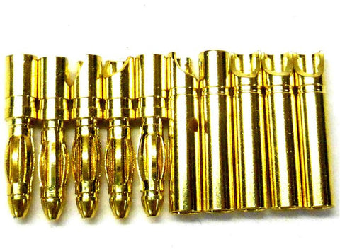 C0203x5 RC Connector 2mm 2.0mm Gold Plated Male and Female Bullet Banana x 5 Set