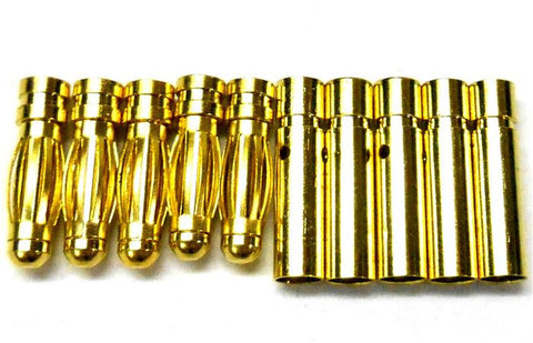 C0301x5 RC Connector 3mm 3.0mm Gold Plated Male and Female Bullet Banana x 5 Set