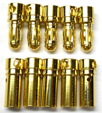 C0351x5 RC Connector 3.5mm Gold Plated Male and Female Bullet Banana x 5 Set