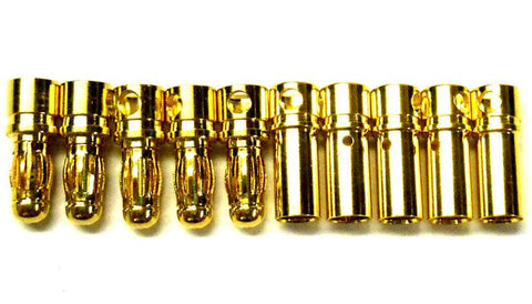 C0352x5 RC Connector 3.5mm Gold Plated Male and Female Bullet Banana x 5 Set