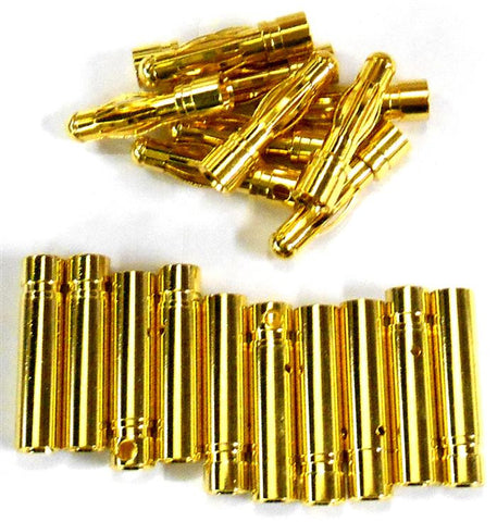 C0403 4mm 4.0mm Gold Banana Bullet Female Male Plugs 20