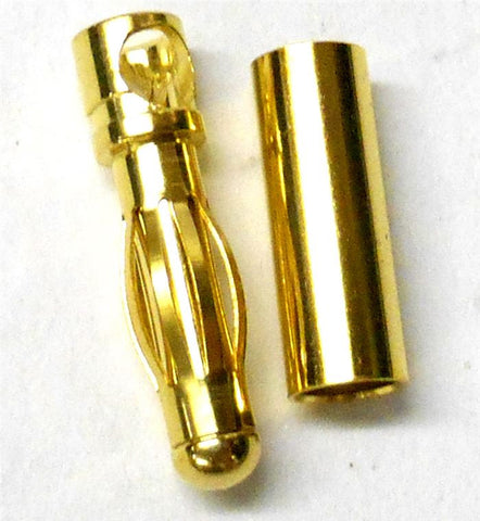 C0406 RC Connector 4mm 4.0mm Gold Plated Male and Female Bullet Banana x 1 Set