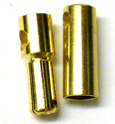 C0551 RC Connector 5.5mm Gold Plated Male and Female Bullet Banana x 1 Set