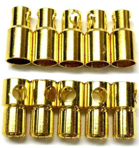 C0601x5 RC Connector 6mm Gold Plated Male and Female Bullet Banana x 5 Set