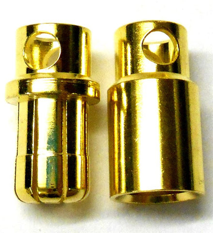 C0802 RC Connector 8mm Gold Plated Male and Female Bullet Banana x 1 Set