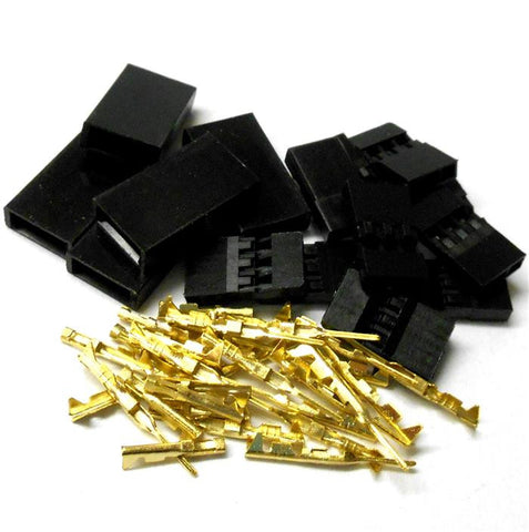 C1001GMF5 RC JR Set Male Female Battery Servo Connector Plug Full Gold 5