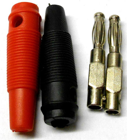 C0110 RC 4mm 4.0mm Nickel Red And Black Bullet Connectors x 1 Set