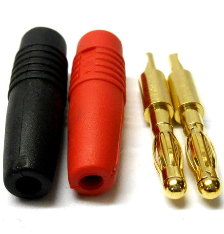 C0111 RC 4.0mm 4mm Gold Connector Connectors Bullet Red and Black x 1 Set