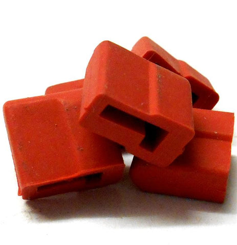 C0122 RC Battery T-Plug Rubber Cap Hat Cover x 5 Red