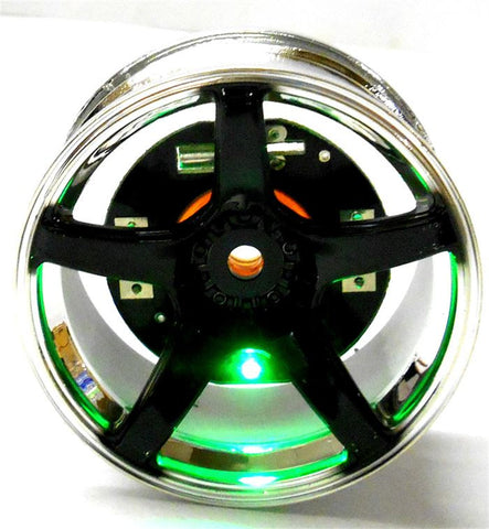 L-002G 1/10 Scale Wheel Hub LED Lights M12 12mm Hex x 4 Green HUBS Only