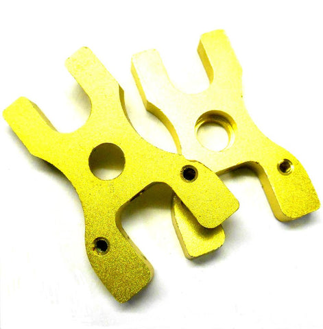 L11063 1/8 Scale Buggy Alloy Gearbox Gear Box Mount x 2 Left / Right Yellow